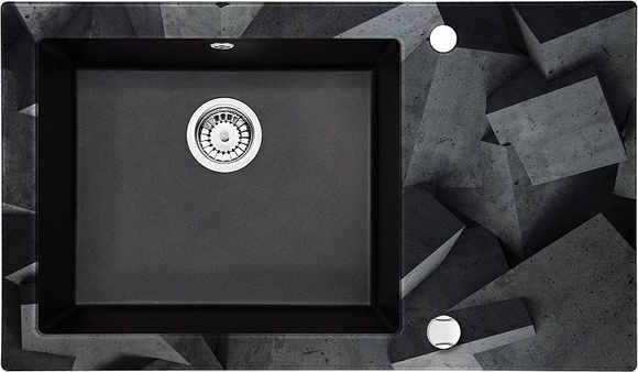 Стилна мивка за кухня Capella Graphics 1 Metallic Graphite