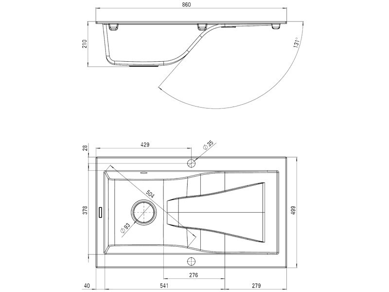 Сива кухненска мивка Rapsodia (1)