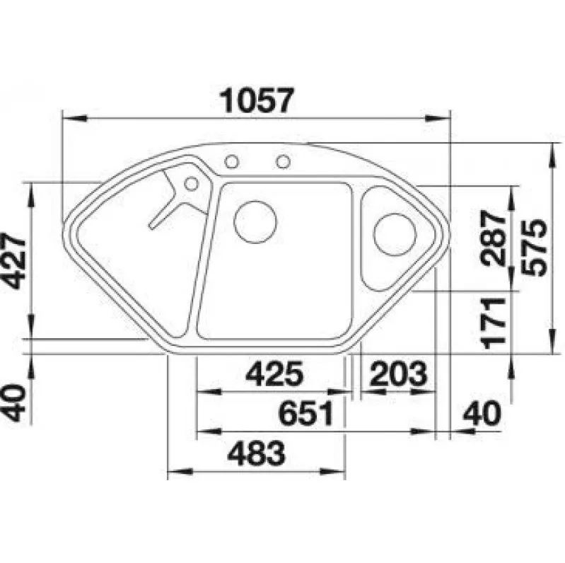 Вградена кухненска мивка Delta II (1)